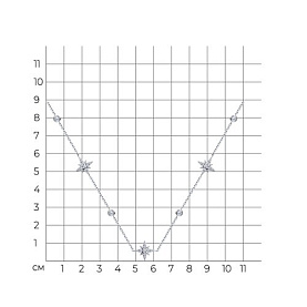 Колье SOKOLOV - Серебро 925, Фианит (арт. 94070686)