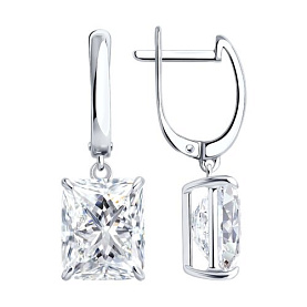 Серьги Diamant - Серебро 925, Фианит (арт. 94-121-00082-1)