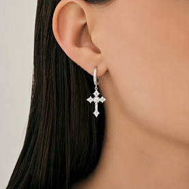 Серьги SOKOLOV - Серебро 925, Фианит (арт. 94027127)