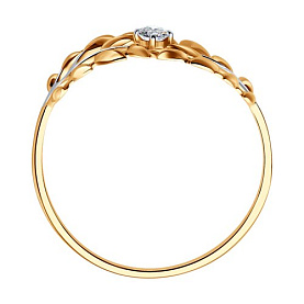 Кольцо SOKOLOV - Золото 585, Фианит (арт. 017238)
