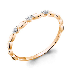 Кольцо Аквамарин - Золото 375, Фианит (арт. 67233.8)