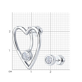 Серьги SOKOLOV - Серебро 925, Фианит (арт. 94026821)