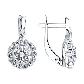 Серьги SOKOLOV - Серебро 925, Фианит (арт. 94022571)
