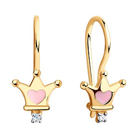 Серьги Diamant - Золото 585, Фианит (арт. 51-120-00685-1)