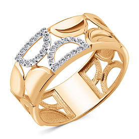 Кольцо ЮФ Династия - Золото 375, Фианит (арт. 035771-5102)