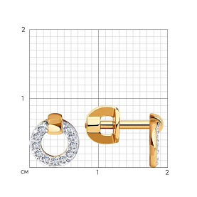 Серьги SOKOLOV - Золото 375, Фианит (арт. 029200-4)