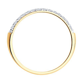 Кольцо SOKOLOV - Золото 375, Фианит (арт. 017149-4)