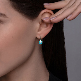 Серьги Diamant - Серебро 925, Эмаль (арт. 94-120-02148-1)