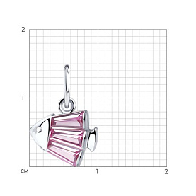 Подвеска SOKOLOV - Серебро 925, Синтетический рубин (арт. 94032816)