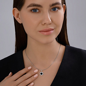 Подвеска Diamant - Серебро 925, Фианит, Эмаль (арт. 94-130-02235-1)