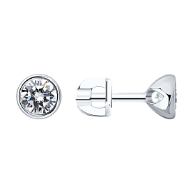 Серьги SOKOLOV - Серебро 925, Фианит (арт. 94021901)