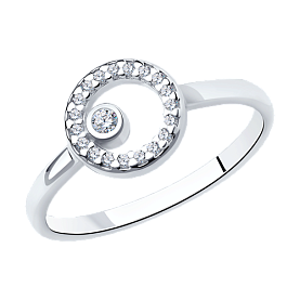 Кольцо SOKOLOV - Серебро 925, Фианит (арт. 94012450)
