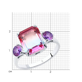 Кольцо SOKOLOV - Серебро 925, Синтетический ситалл , Фианит (арт. 92011725)