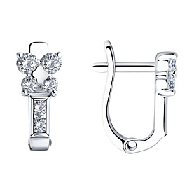 Серьги SOKOLOV - Серебро 925, Фианит (арт. 94026109)