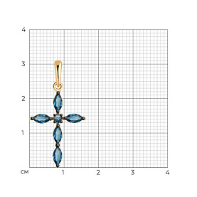Подвеска Diamant - Золото 585, Топаз лондон (арт. 51-330-02045-2)