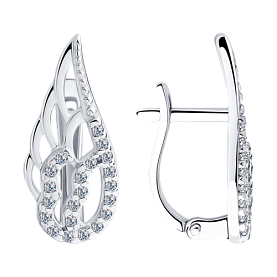 Серьги SOKOLOV - Серебро 925, Фианит (арт. 94023441)