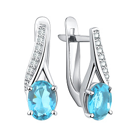 Серьги Talant - Серебро 925, Кристалл, Фианит (арт. 10-72-000Ц-11816)