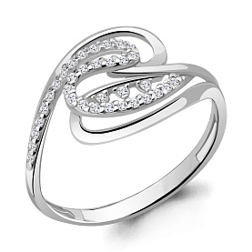 Кольцо Аквамарин - Серебро 925, Фианит (арт. 62811А.5)