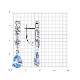 Серьги SOKOLOV - Серебро 925, Фианит (арт. 94026774)