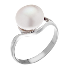 Кольцо Мастер Клио - Серебро 925, Жемчуг культивированный (арт. 24К0576С)