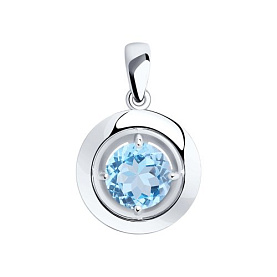 Подвеска Diamant - Серебро 925, Топаз (арт. 94-330-00782-1)