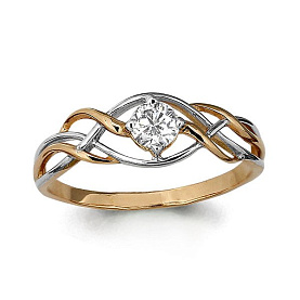 Кольцо Аквамарин - Золото 375, Фианит (арт. 662761.8)