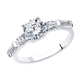 Кольцо SOKOLOV - Серебро 925, Фианит (арт. 94012521)