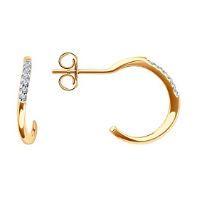 Серьги SOKOLOV - Золото 585, Фианит (арт. 0200465)