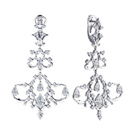 Серьги SOKOLOV - Серебро 925, Фианит (арт. 94026668)