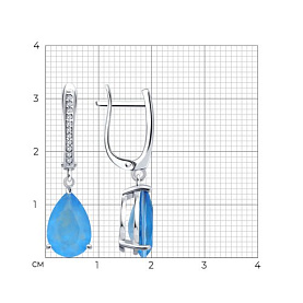 Серьги SOKOLOV - Серебро 925, Кварц, Стекло, Фианит (арт. 94027717)