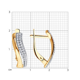 Серьги SOKOLOV - Серебро 925, Фианит (арт. 93020677)