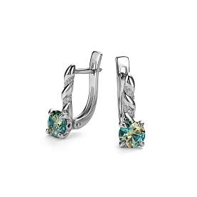 Серьги Дар - Серебро 925, Синтетический муассанит, Фианит (арт. С-5139рс1613900)