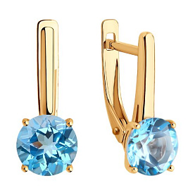 Серьги SOKOLOV - Золото 585, Топаз (арт. 728851)