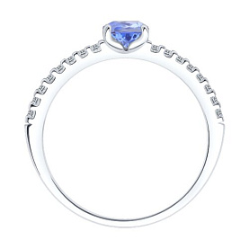 Кольцо SOKOLOV - Серебро 925, Синтетический ситалл , Фианит (арт. 92014510)