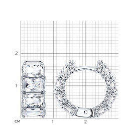 Серьги SOKOLOV - Серебро 925, Фианит (арт. 94027623-91)