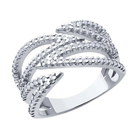 Кольцо SOKOLOV - Серебро 925, Фианит (арт. 94014170)