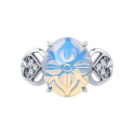 Кольцо Diamant - Серебро 925, Опалит, Фианит (арт. 94-310-01836-1)
