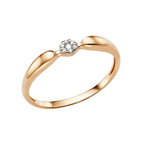 Кольцо ЮФ Династия - Золото 585, Фианит (арт. 010851-1102)