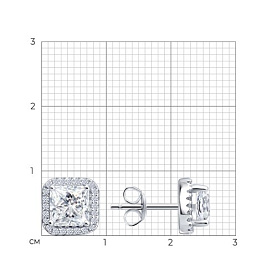 Серьги SOKOLOV - Серебро 925, Фианит (арт. 94027150-91)