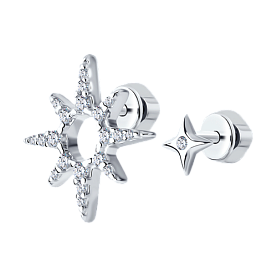 Серьги SOKOLOV - Серебро 925, Фианит (арт. 94025746)