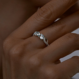 Кольцо SOKOLOV - Серебро 925, Топаз, Фианит (арт. 92011590)