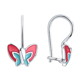 Серьги SOKOLOV - Серебро 925, Эмаль (арт. 94022640)