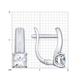 Серьги SOKOLOV - Серебро 925, Swarovski (арт. 89020057)