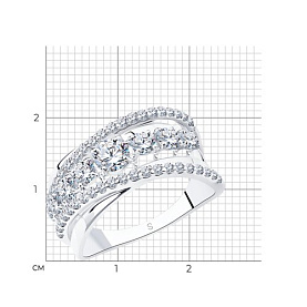 Кольцо SOKOLOV - Серебро 925, Фианит (арт. 94011962)