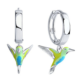 Серьги SOKOLOV - Серебро 925, Эмаль (арт. 94025987)