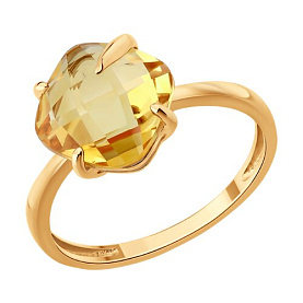 Кольцо SOKOLOV - Золото 585, Цитрин (арт. 717296)