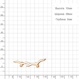 Брошь Аквамарин - Серебро 925 (арт. 77439.6)
