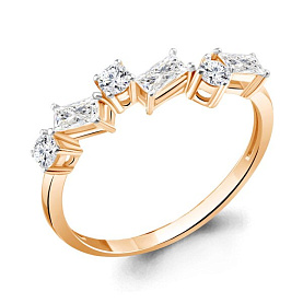 Кольцо Аквамарин - Серебро 925, Фианит (арт. 67242А.6)