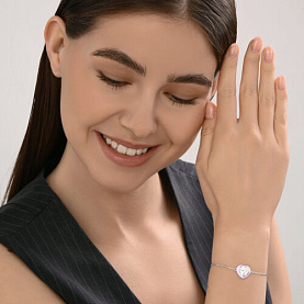 Браслет SOKOLOV - Серебро 925, Фианит, Эмаль (арт. 94051531)