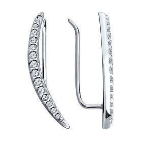 Серьги SOKOLOV - Серебро 925, Фианит (арт. 94025695-91)